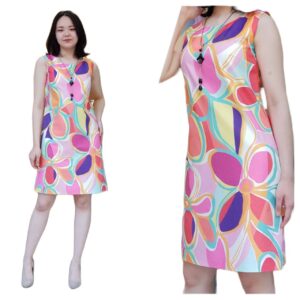 LA FAMA Sleeveless Colorful Dress